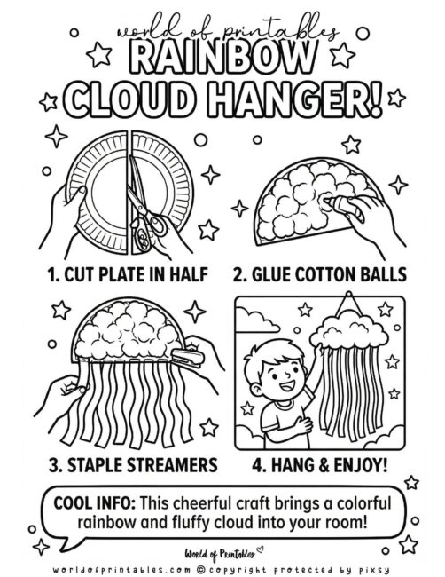 Cloud Hanger Paper Plate Crafts