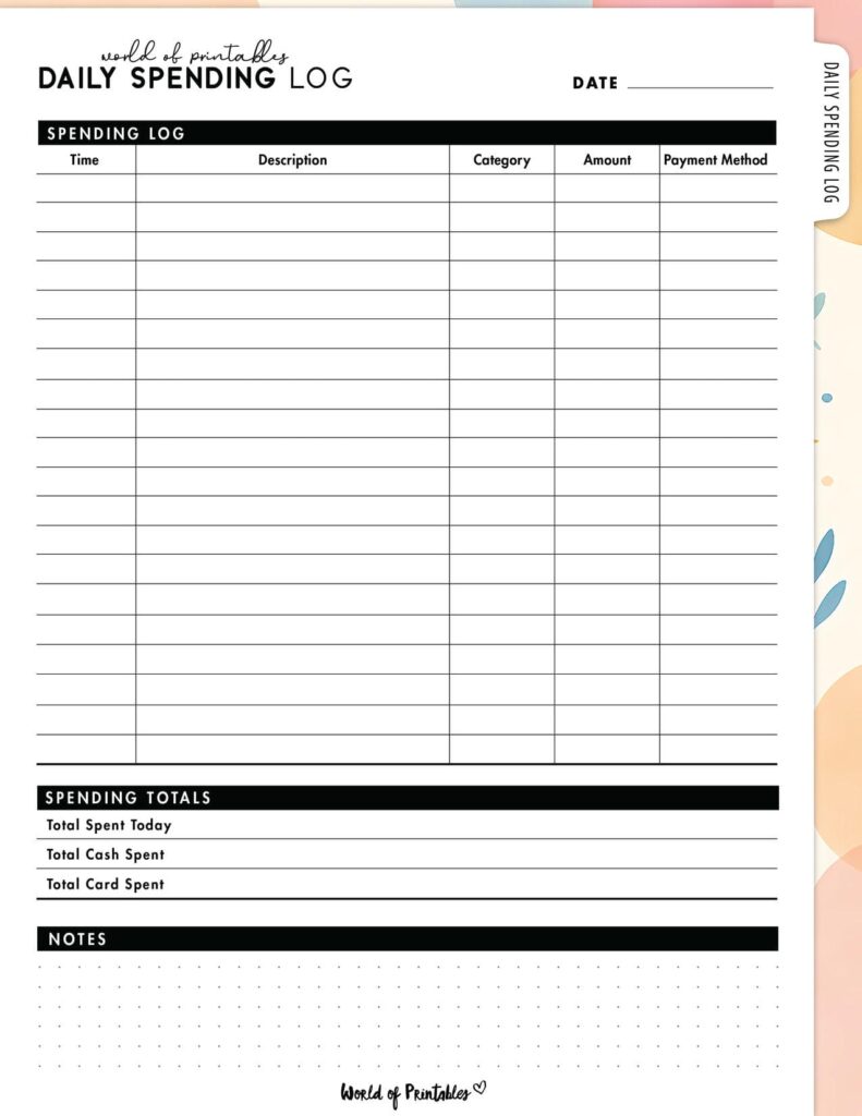 Daily Spending Log-07