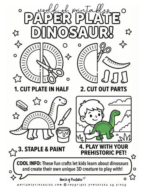 Dinosaur Paper Plate Crafts