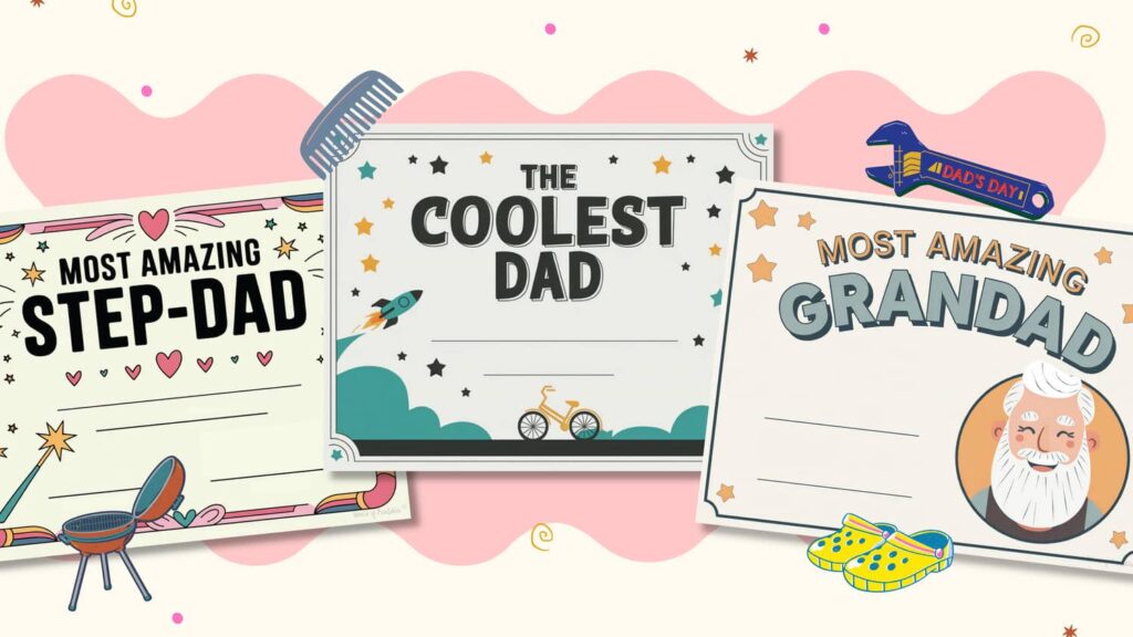Father's Day Certificate Printables