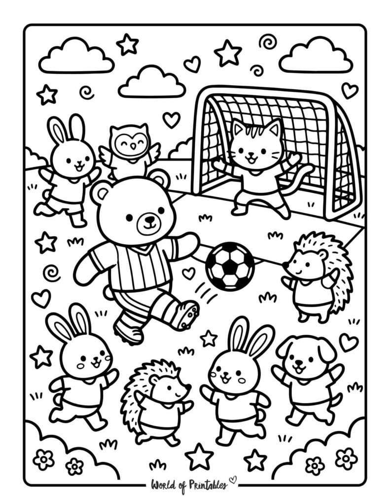 Fun Soccer Coloring Page