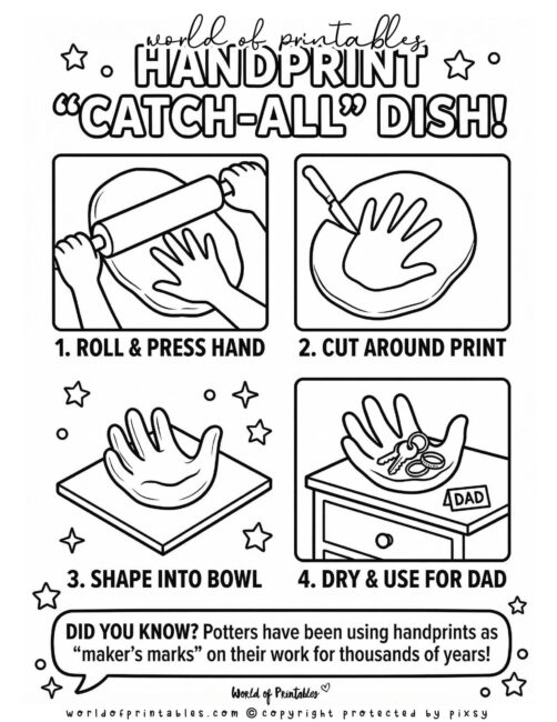 Handprint Dish Father's Day Crafts