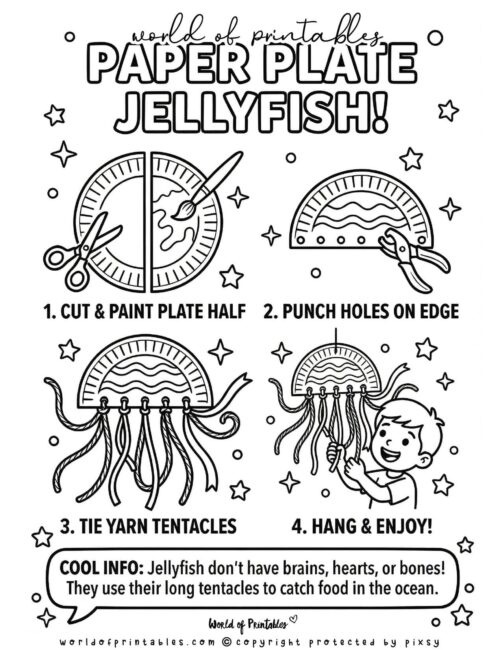 Jellyfish Paper Plate Crafts