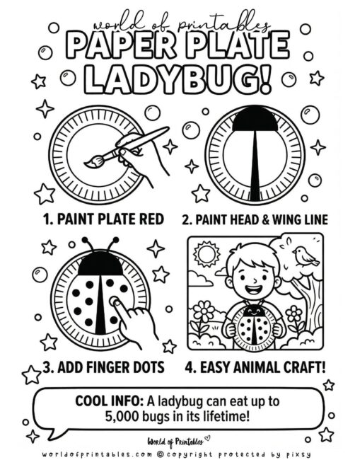 Ladybug Paper Plate Crafts