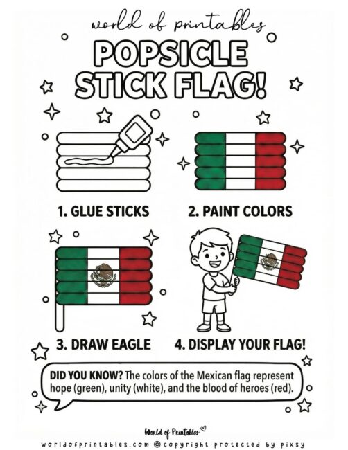 Mexican Flag Cinco De Mayo Crafts
