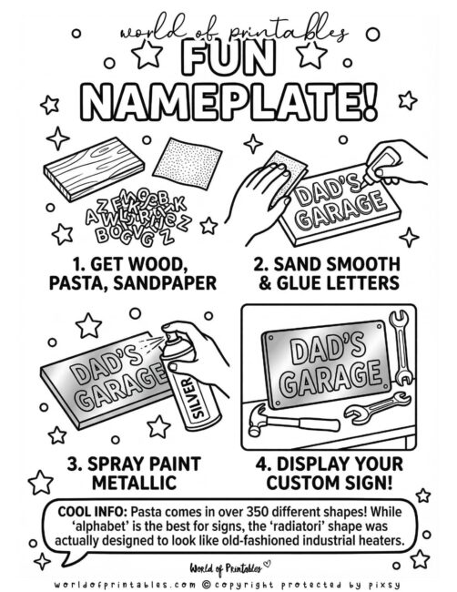 Nameplate Father's Day Crafts