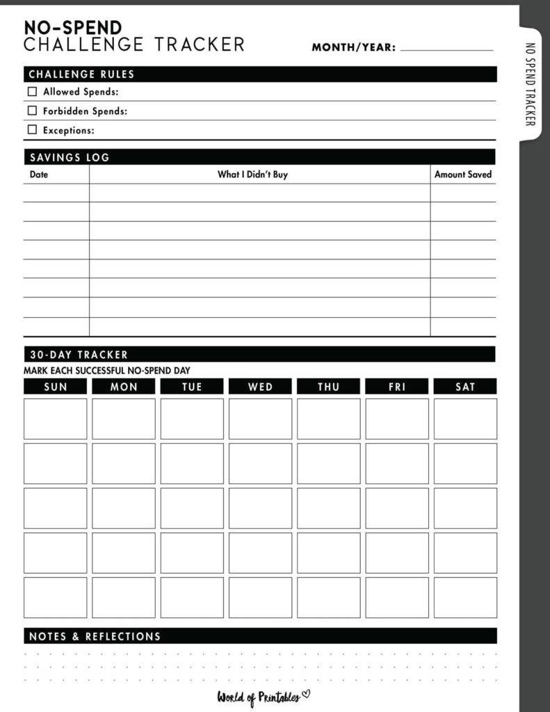 No-Spend Challenge Tracker-01