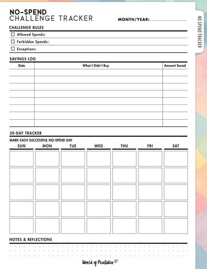 No-Spend Challenge Tracker-06