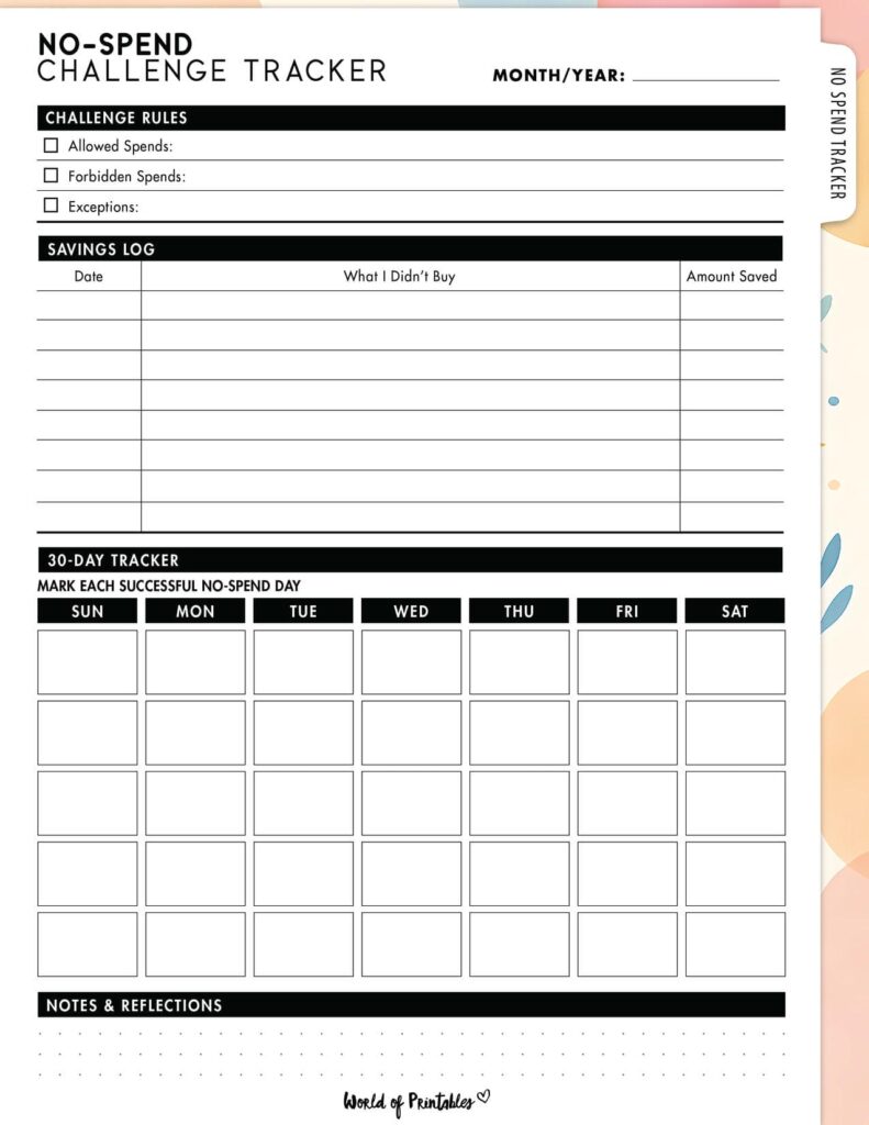 No-Spend Challenge Tracker-07