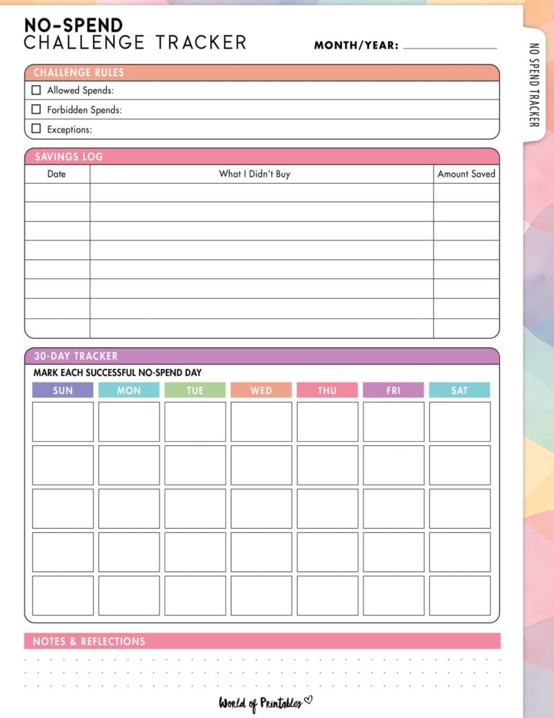 No-Spend Challenge Tracker-09