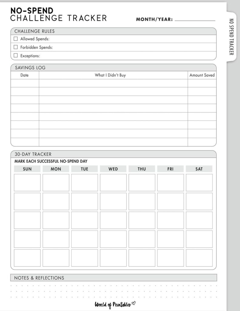 No-Spend Challenge Tracker-11