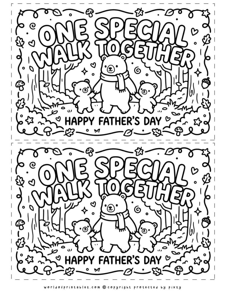 One Special Walk Together Printable Father’s Day Coupons