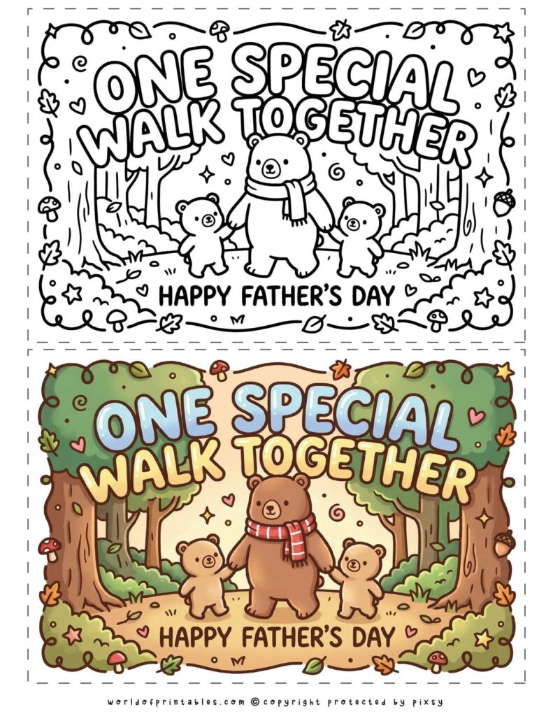 One Special Walk Together Printable Father’s Day Coupons - set of 2