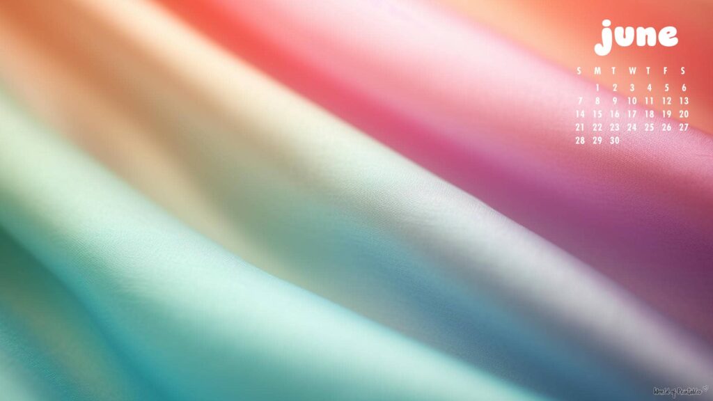 Pastel Texture June Calendar Wallpaper For Desktop