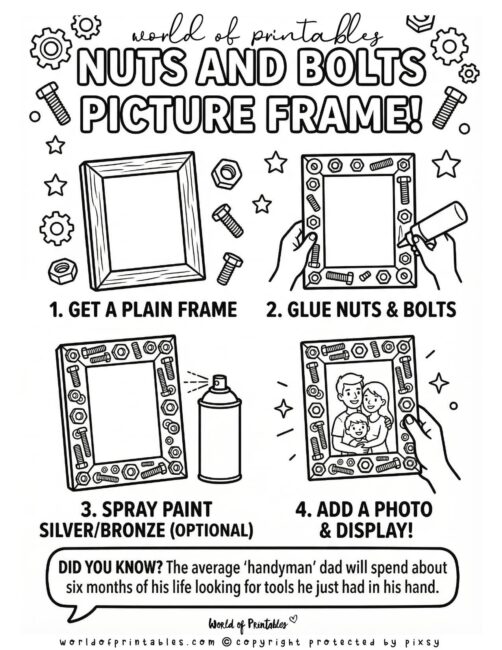 Picture Frame Father's Day Crafts