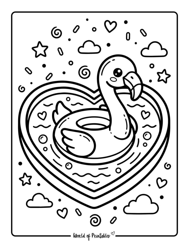 Pool Float Coloring Page