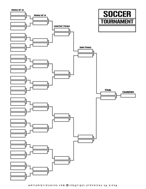 Printable Soccer Tournament Bracket