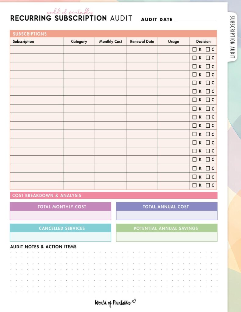 Recurring Subscription Audit-10
