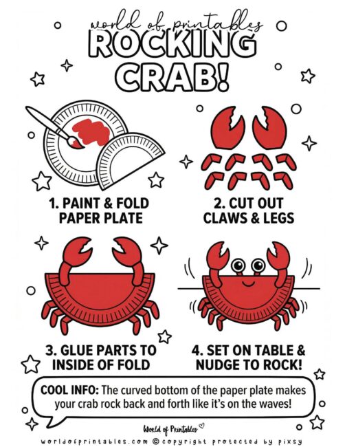 Rocking Crab Paper Plate Crafts