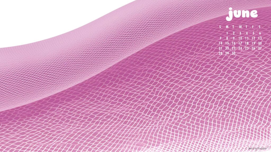 Simple June Calendar Wallpaper For Desktop