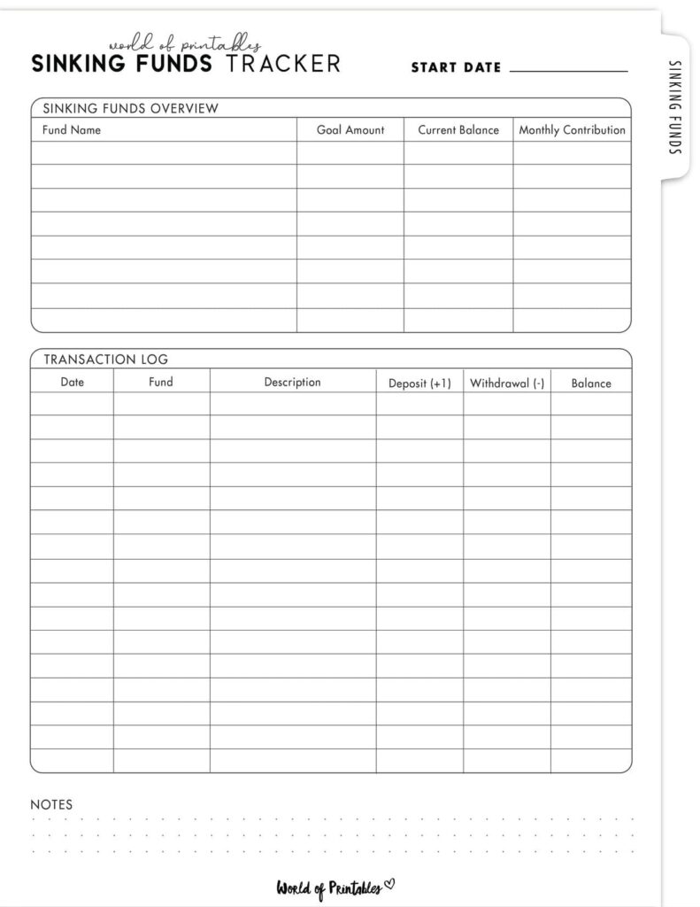 Sinking Funds Tracker-12