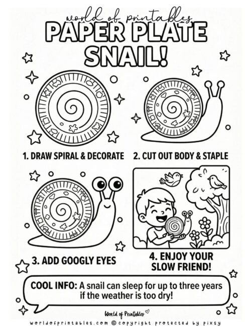 Snail Paper Plate Crafts