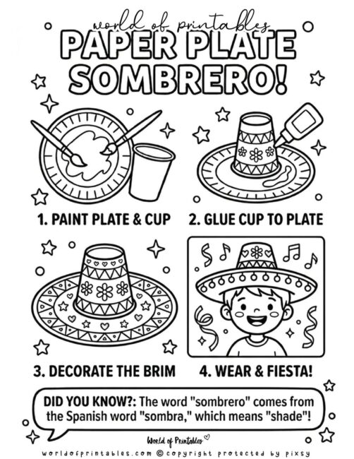 Sombrero Cinco De Mayo Crafts