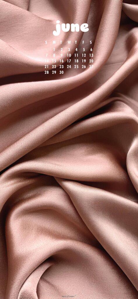 Stylish June Calendar Phone Wallpaper