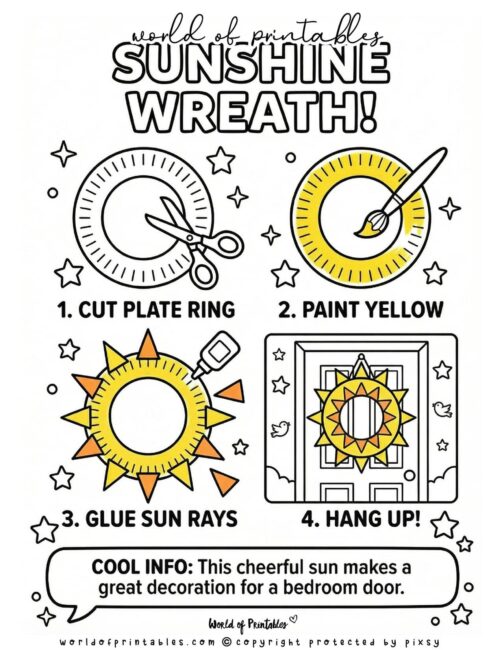 Sunshine Wreath Paper Plate Crafts