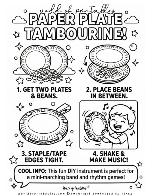 Tambourine Paper Plate Crafts