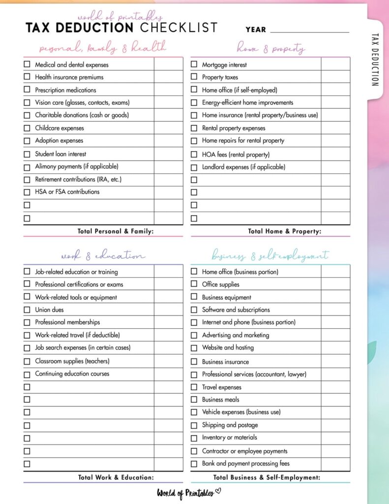 Tax Deduction Checklist-10
