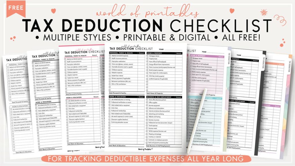 Tax Deduction Checklist