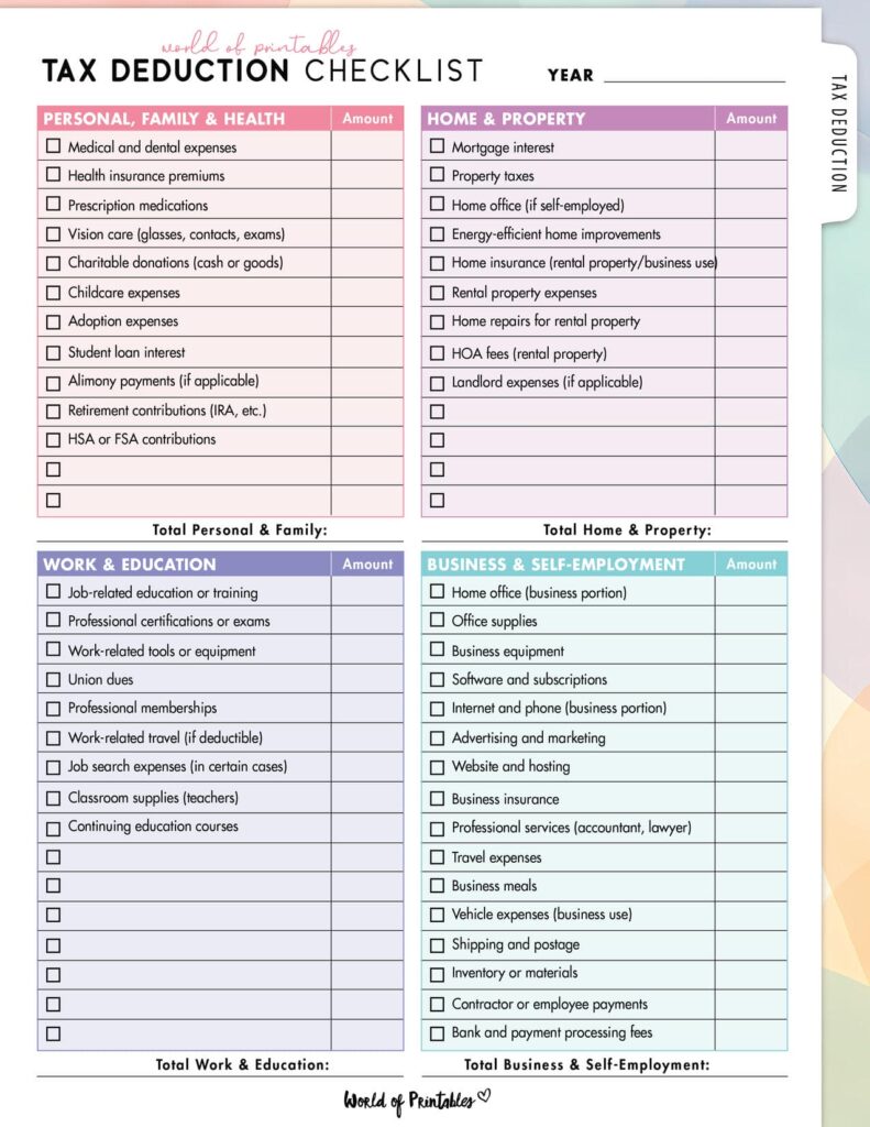 Tax Deduction Checklist-11