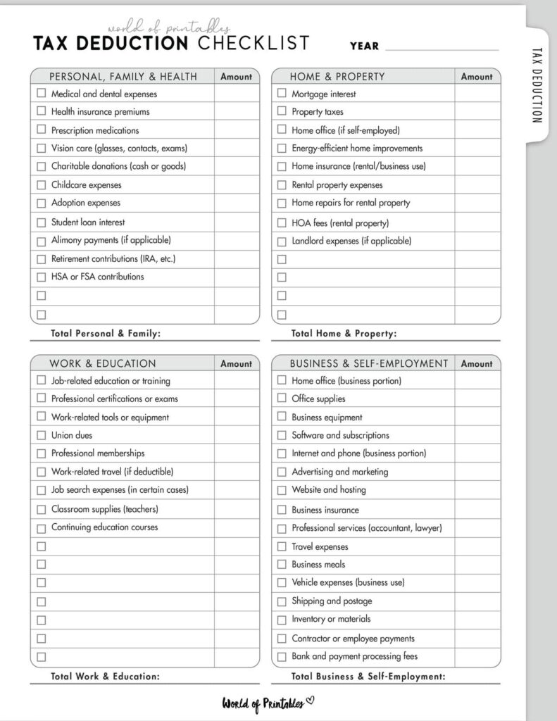 Tax Deduction Checklist-12