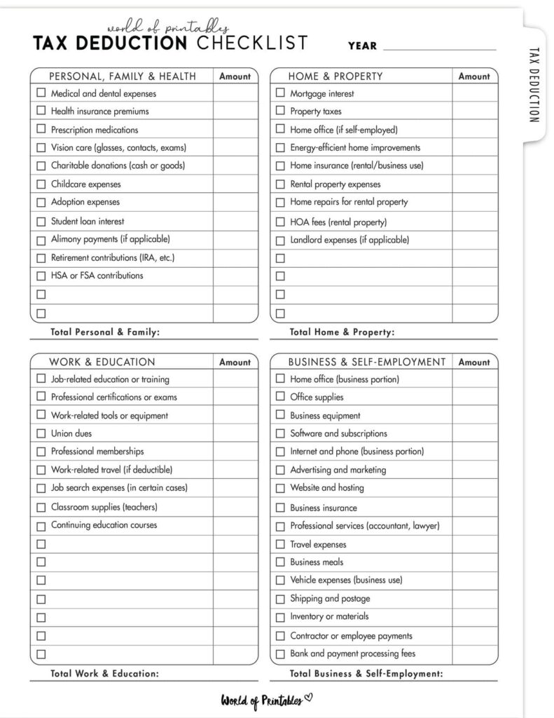 Tax Deduction Checklist-13