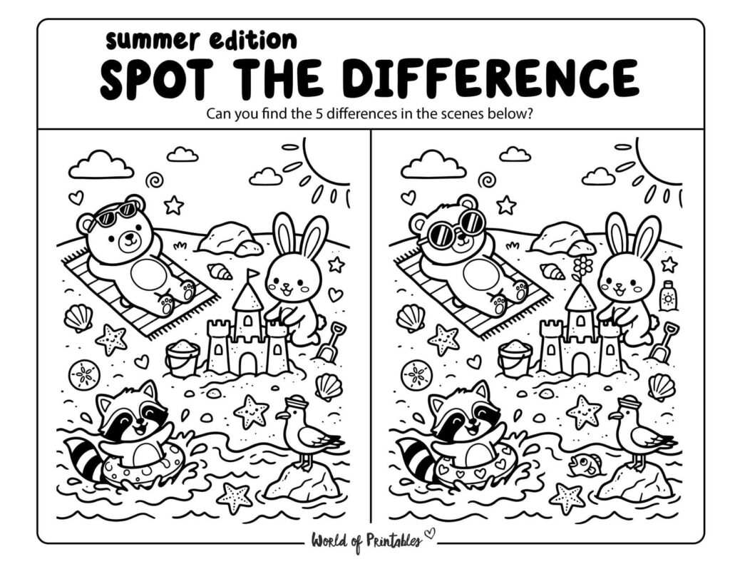 Beach Spot the Difference