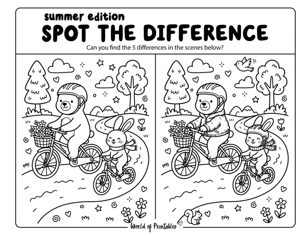 Bike Ride Spot the Difference