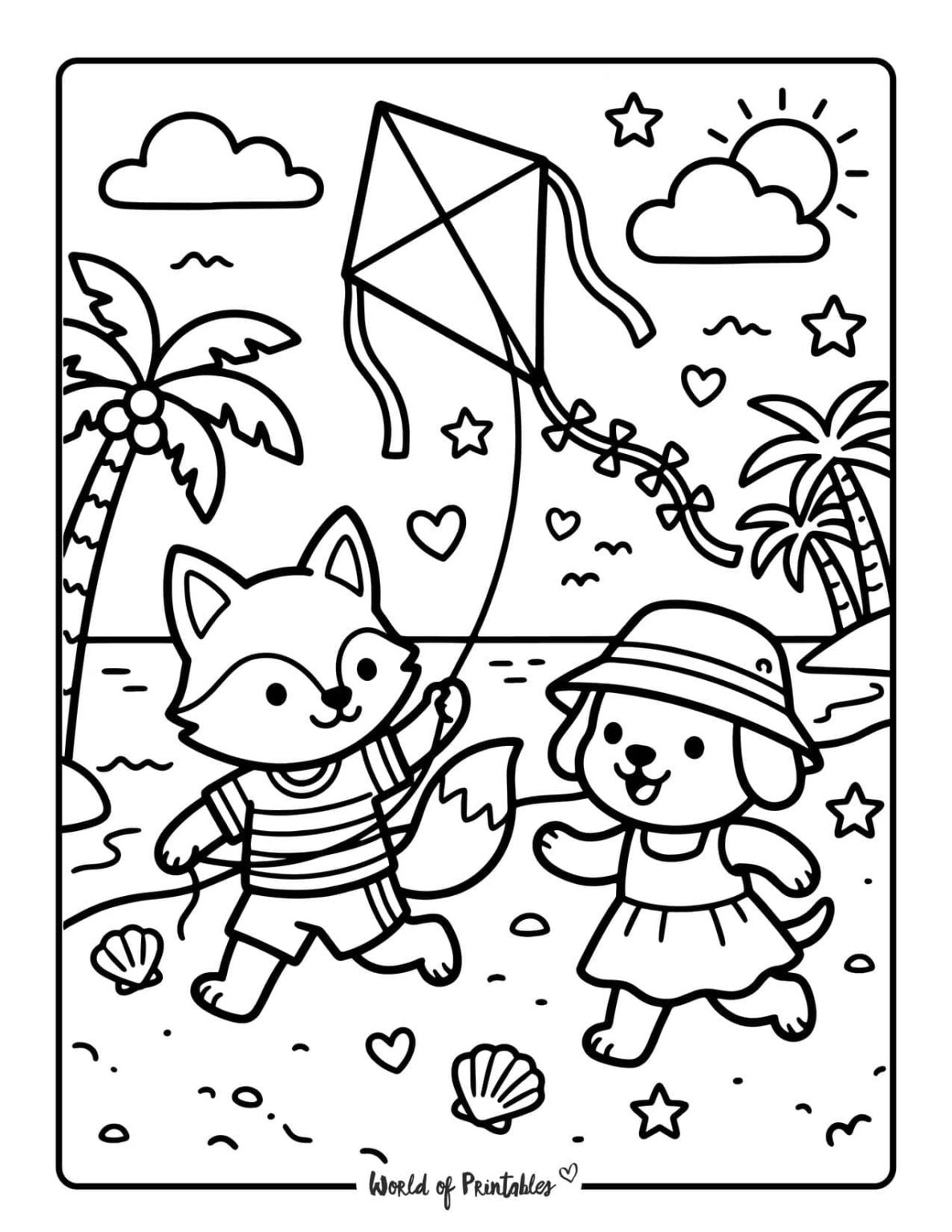Free Printable Beach Coloring Pages For Kids - World of Printables