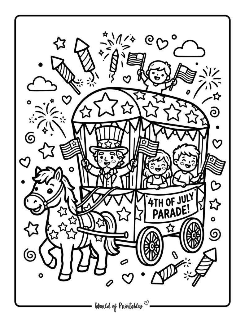 Parade Float Coloring Page