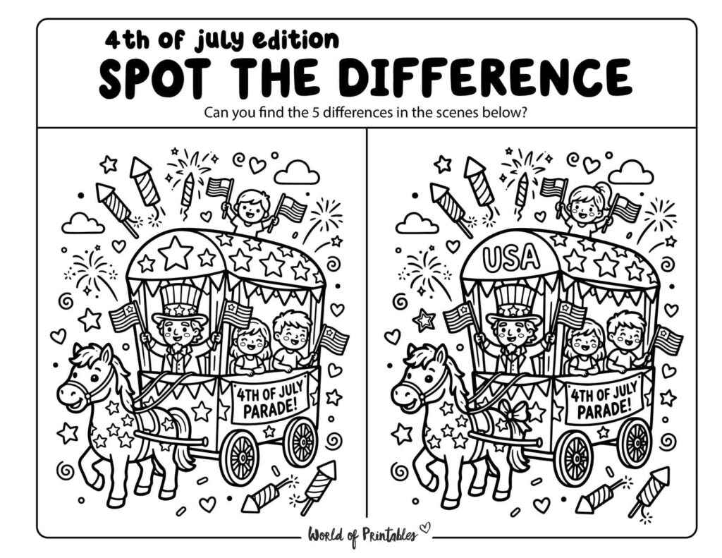 Parade Float Spot the Difference