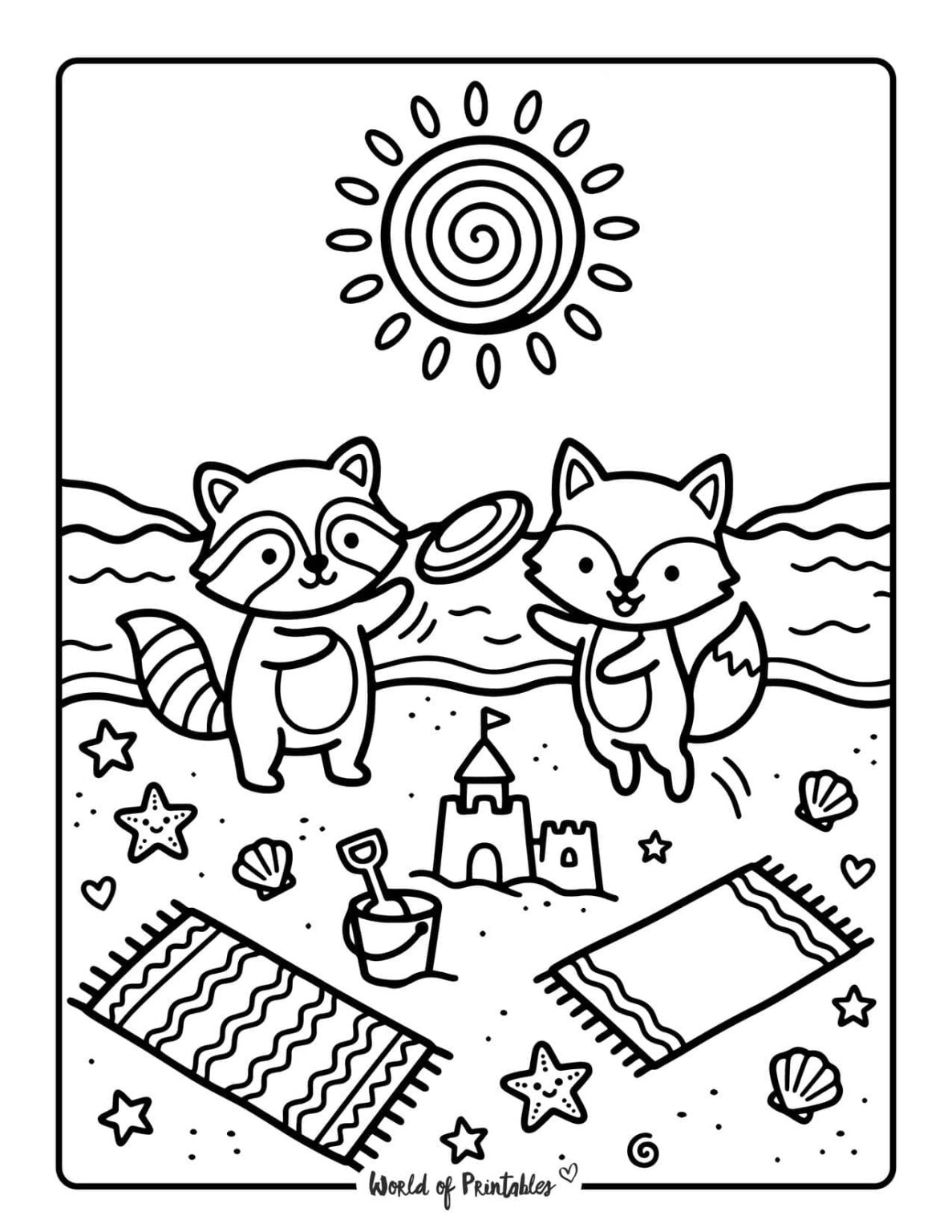 Free Printable Beach Coloring Pages For Kids - World of Printables