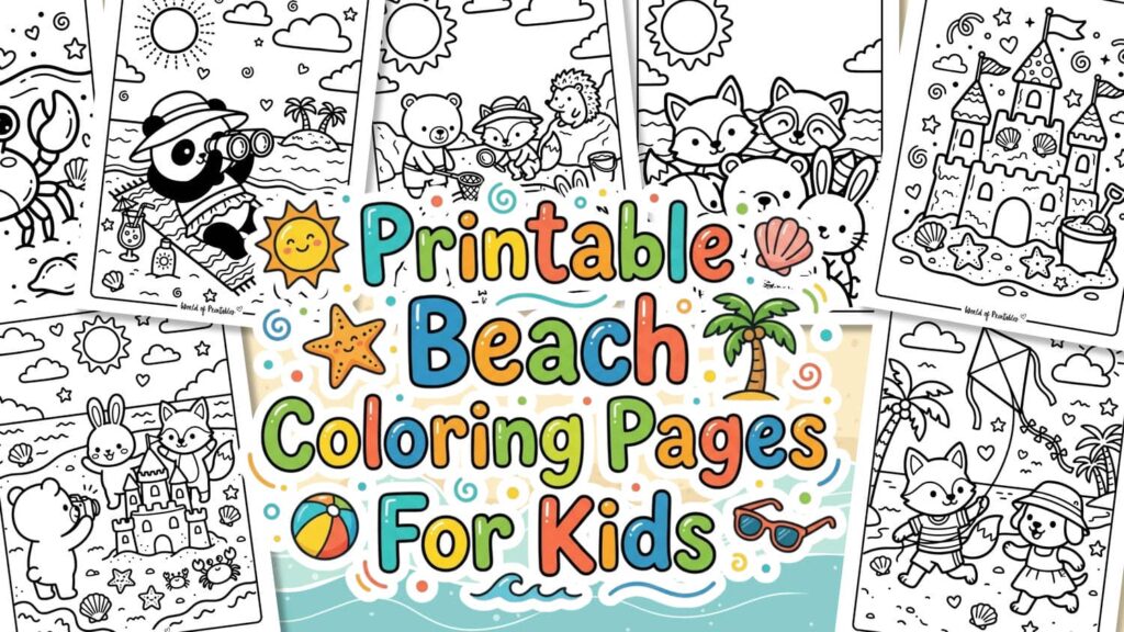 Printable Beach Coloring Pages