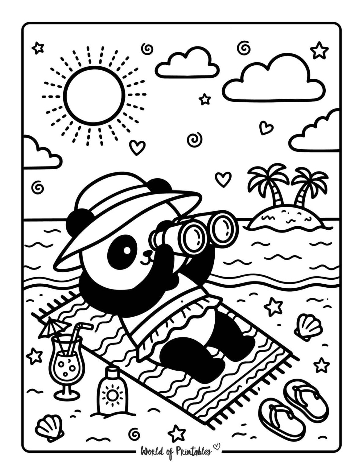 Free Printable Beach Coloring Pages For Kids - World of Printables