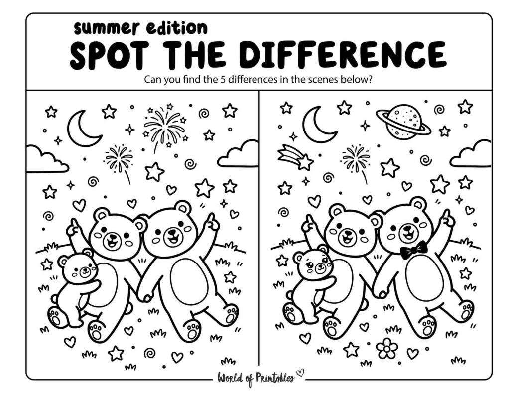 Star Gazing Spot the Difference