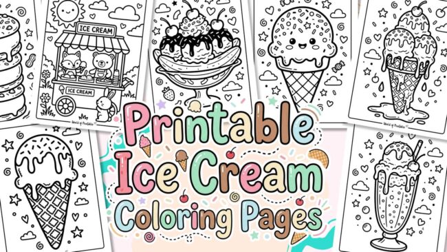 printable ice cream coloring pages