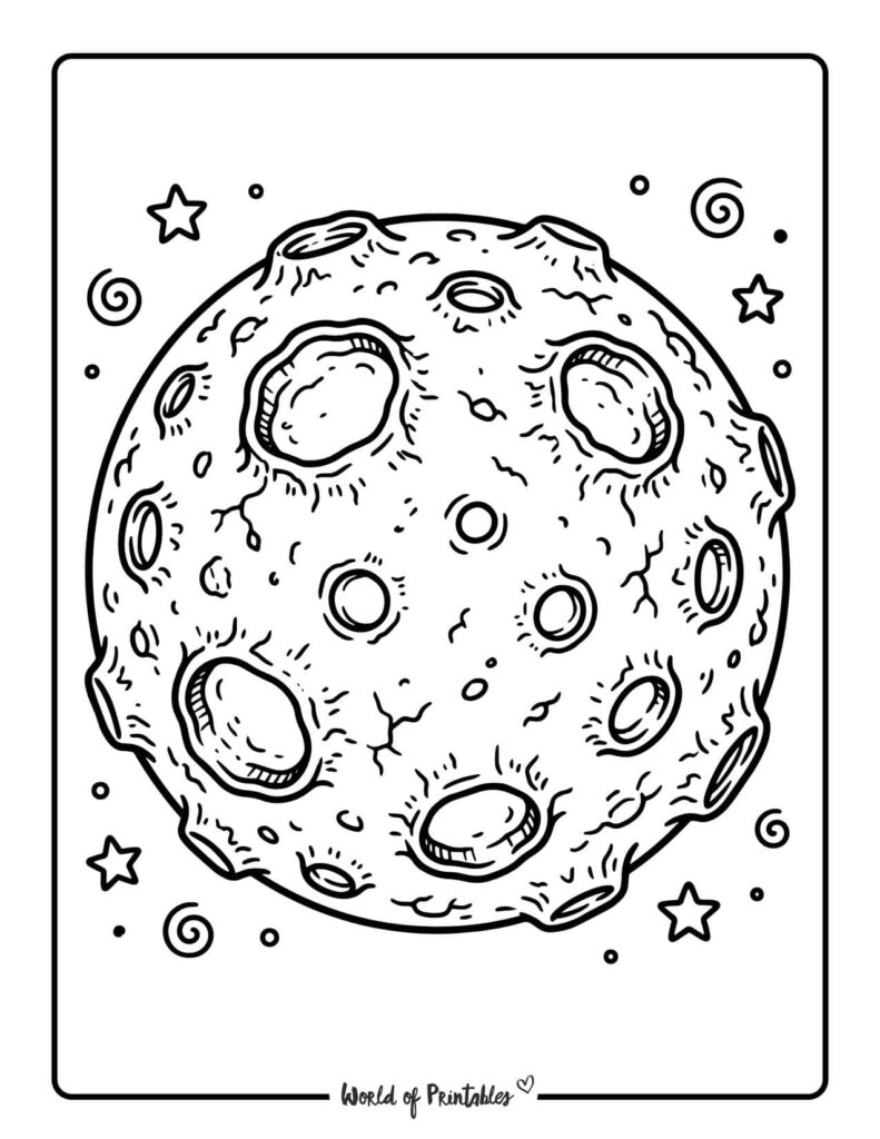 Moon Coloring Page