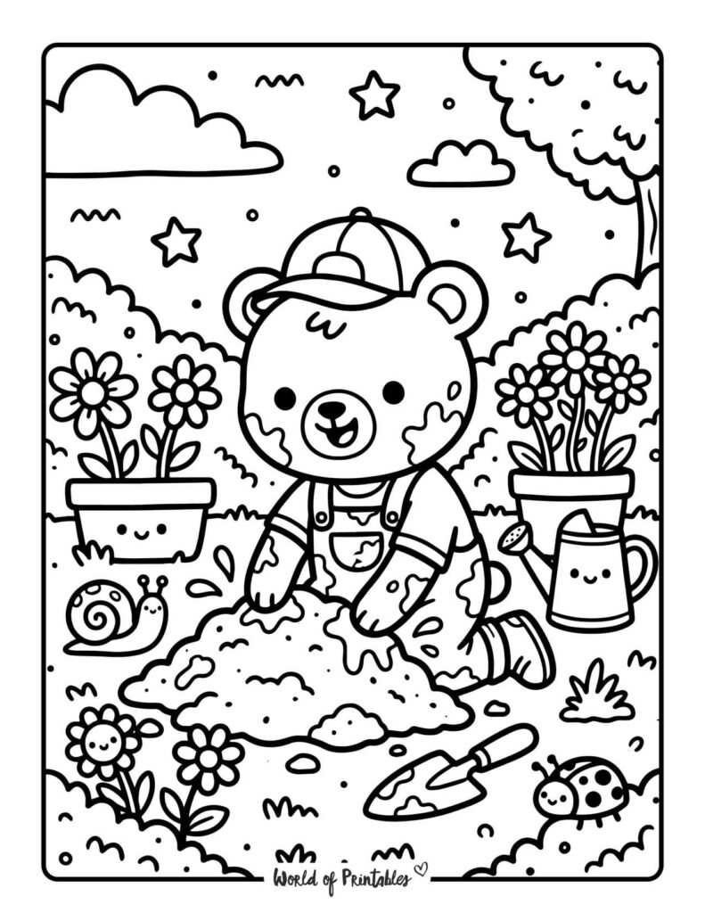 Mud Pie Garden Coloring Page