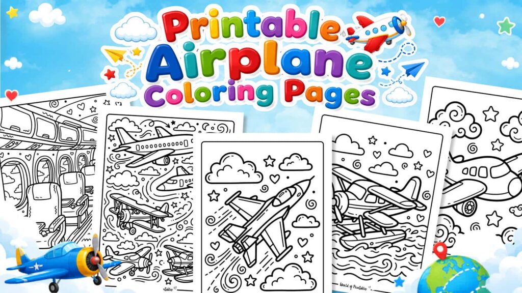 Printable Airplane Coloring Pages