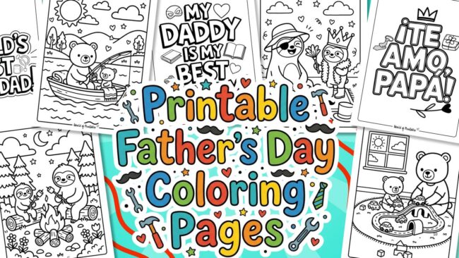 Printable Father's Day Coloring Pages