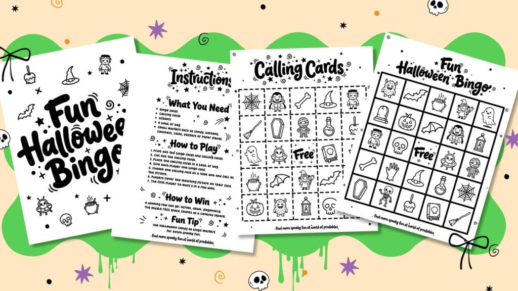 Printable Halloween Bingo Pack